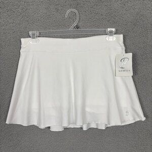 Sofibella Women's Tennis/Golf Skort UPF 50 White Large New With Tag's.